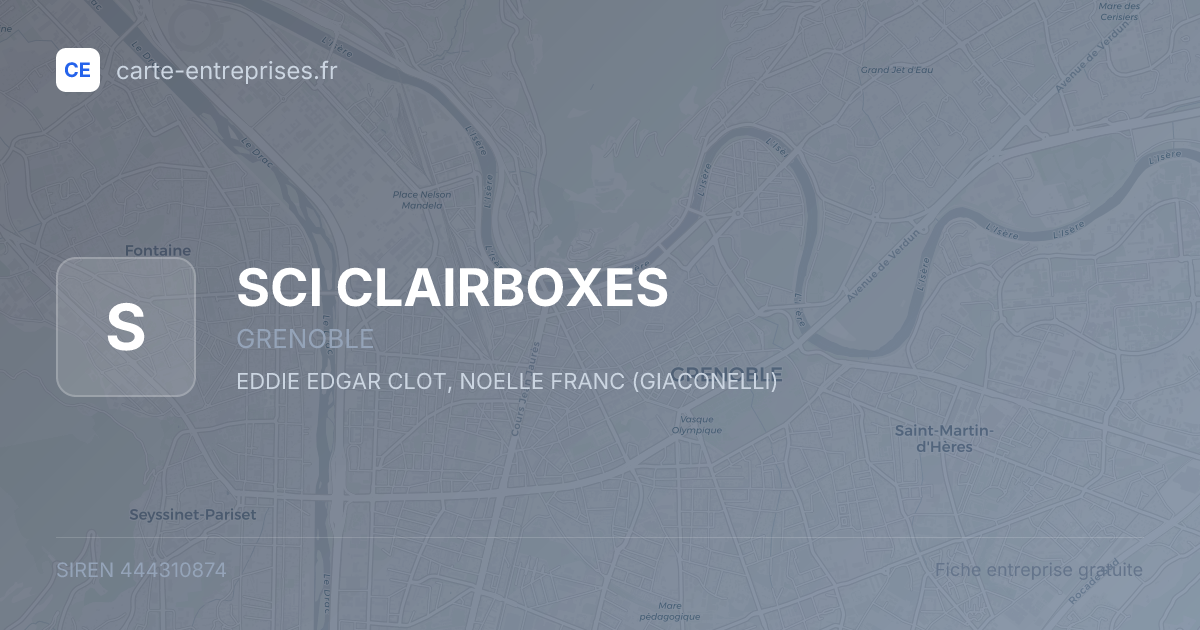 SCI CLAIRBOXES — 444310874 — fiche entreprise