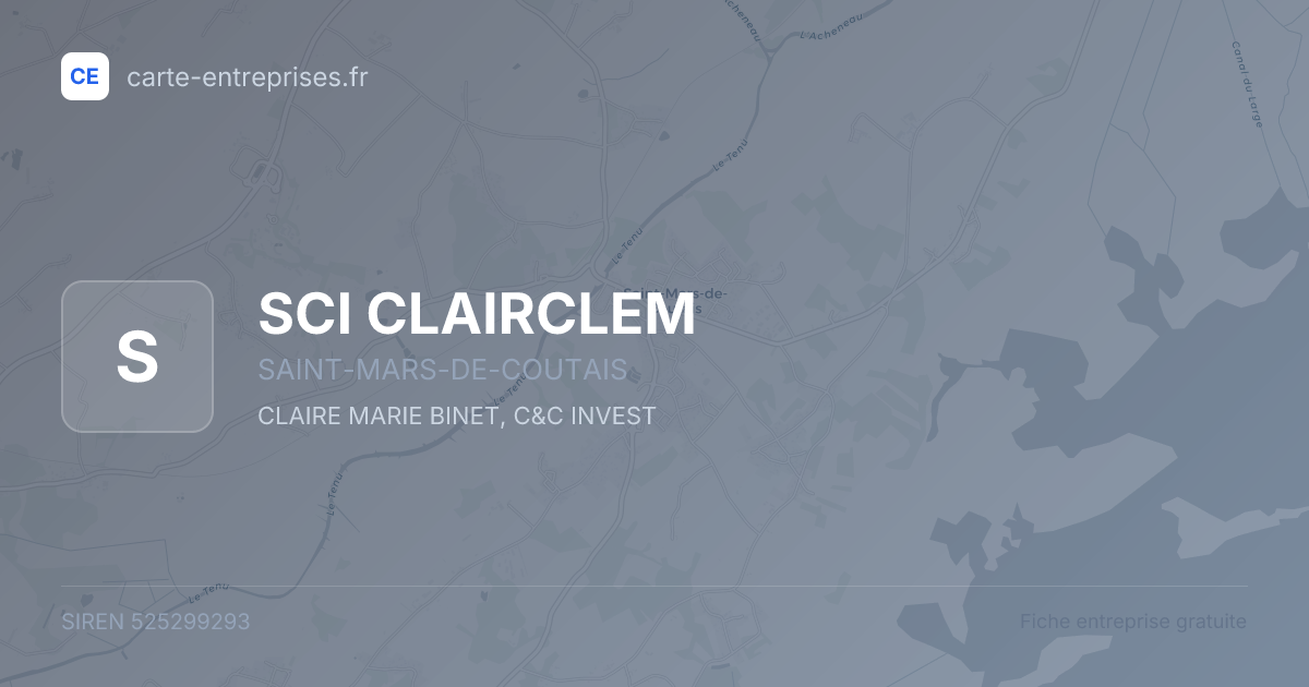 SCI CLAIRCLEM — 525299293 — fiche entreprise