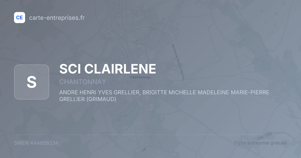 SCI CLAIRLENE — 444958334 — fiche entreprise