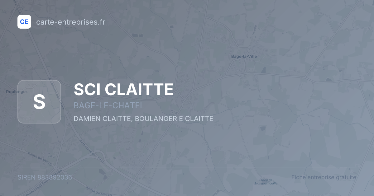 SCI CLAITTE — 883892036 — fiche entreprise