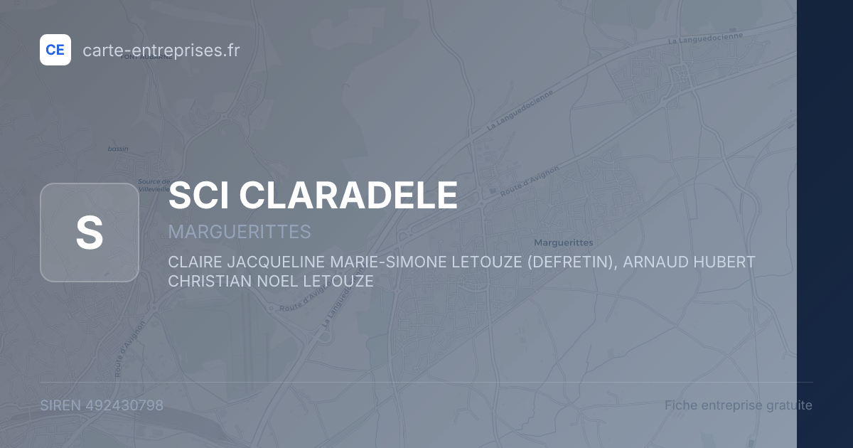 SCI CLARADELE — 492430798 — fiche entreprise