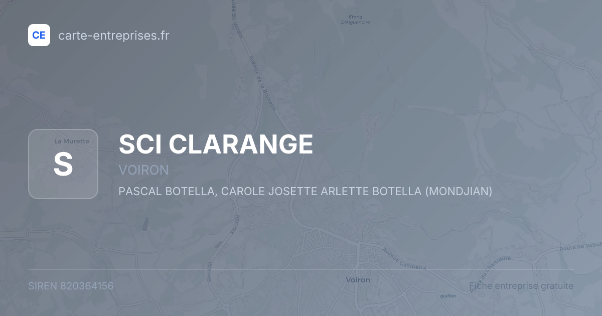 SCI CLARANGE — 820364156 — fiche entreprise