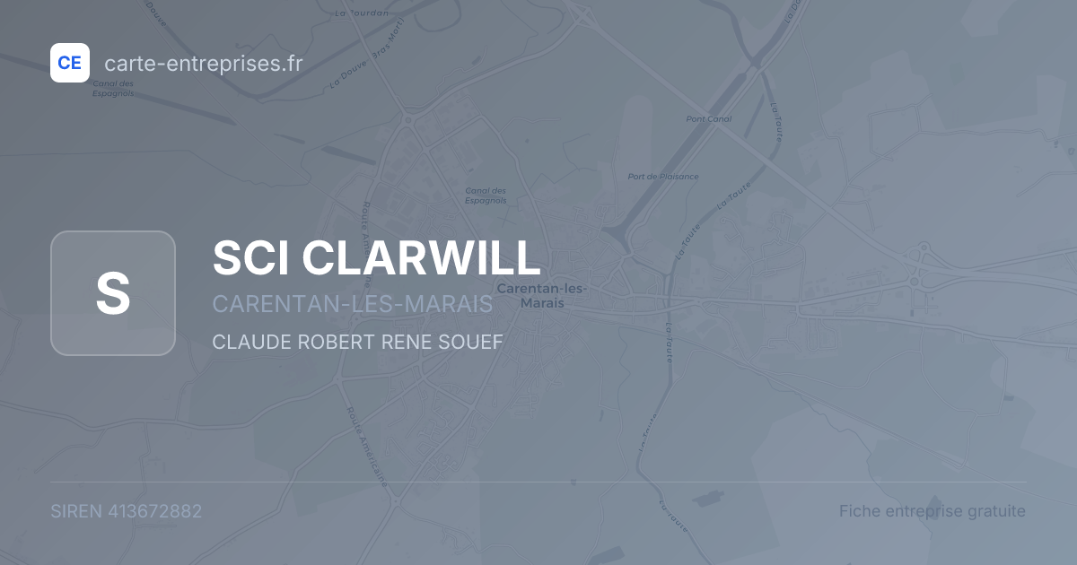 SCI CLARWILL — 413672882 — fiche entreprise