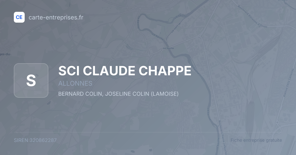 SCI CLAUDE CHAPPE — 320862287 — fiche entreprise