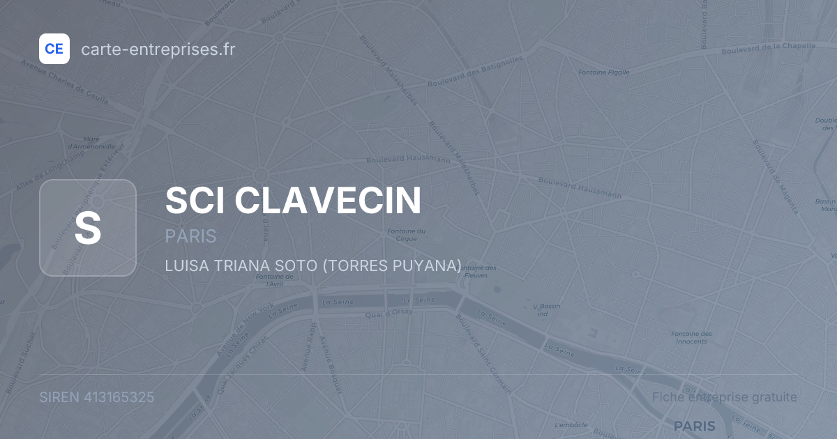 SCI CLAVECIN — 413165325 — fiche entreprise
