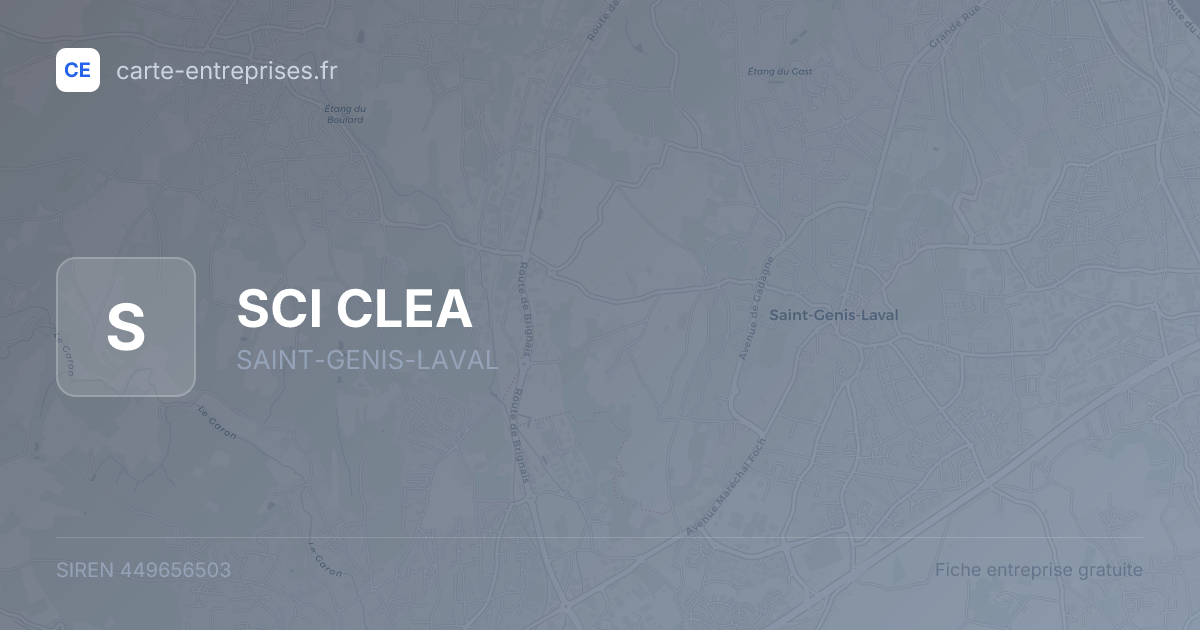 SCI CLEA — 449656503 — fiche entreprise