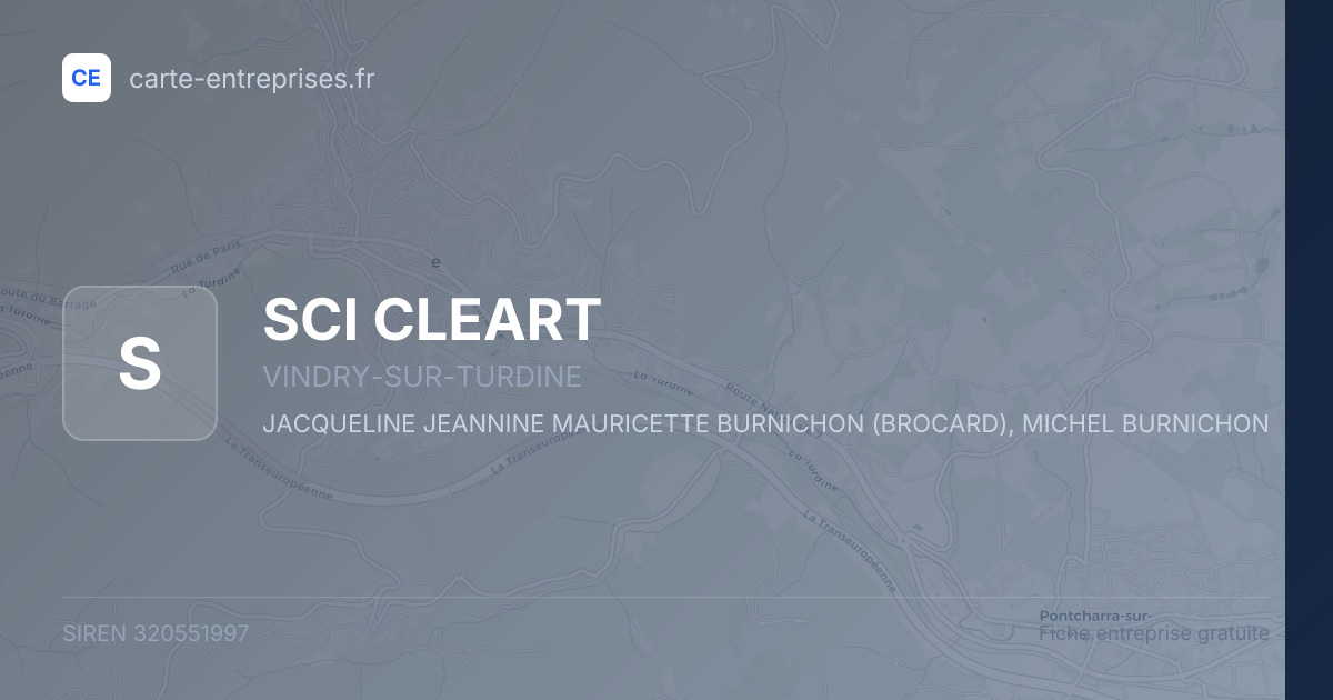SCI CLEART — 320551997 — fiche entreprise
