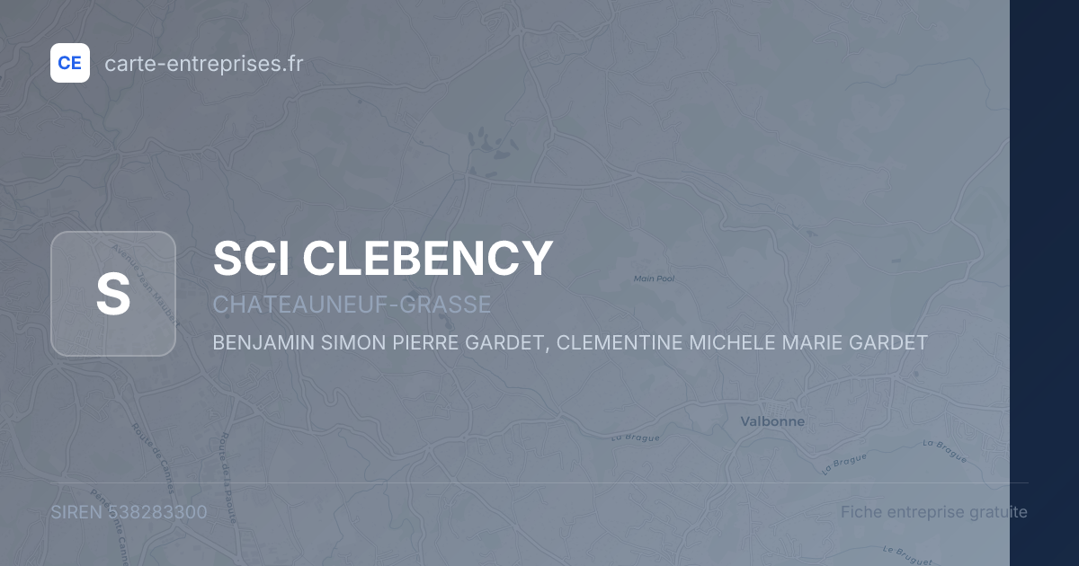 SCI CLEBENCY — 538283300 — fiche entreprise