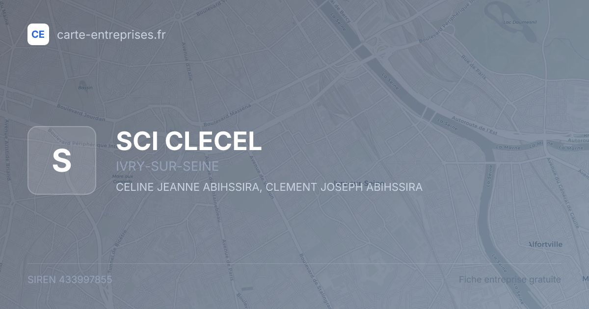 SCI CLECEL — 433997855 — fiche entreprise
