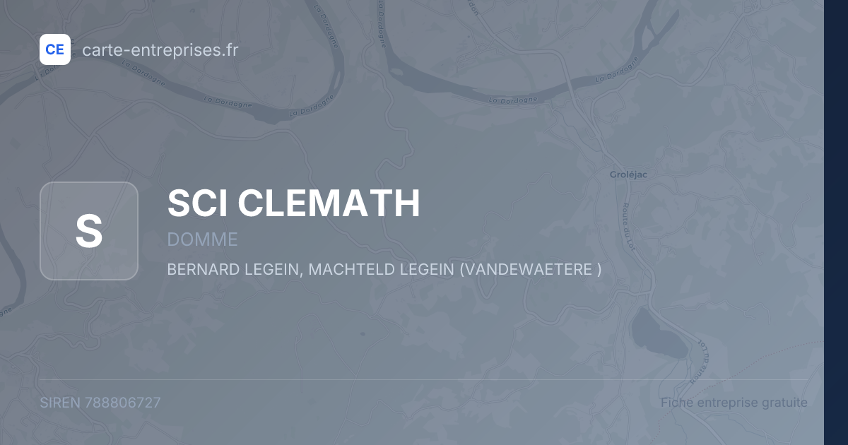 SCI CLEMATH — 788806727 — fiche entreprise