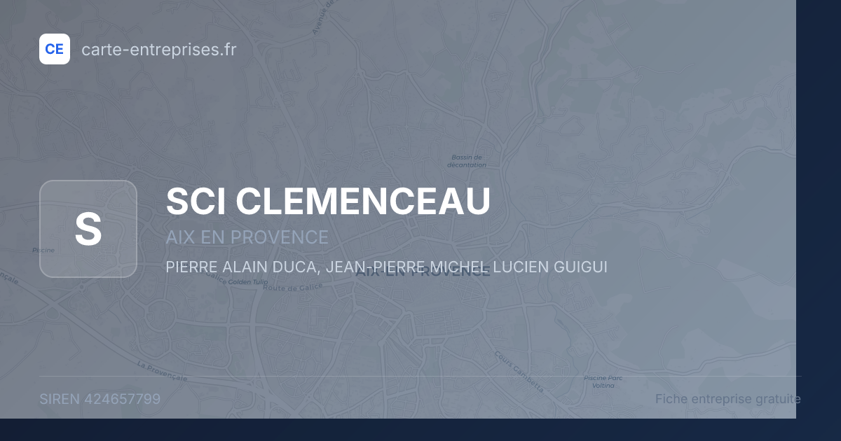 SCI CLEMENCEAU — 424657799 — fiche entreprise