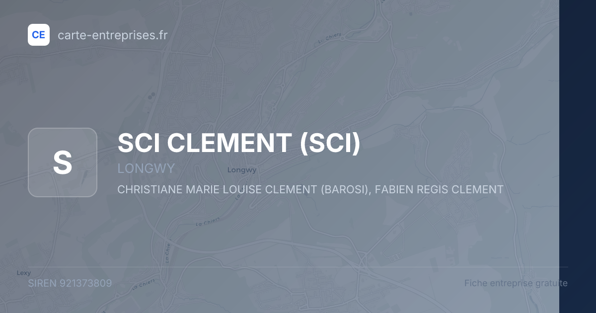 SCI CLEMENT (SCI) — 921373809 — fiche entreprise