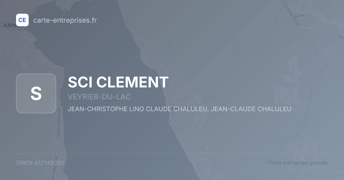 SCI CLEMENT — 412149080 — fiche entreprise
