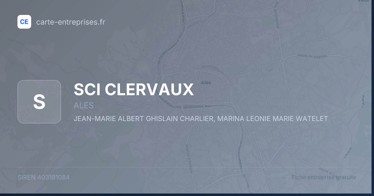 SCI CLERVAUX — 403181084 — fiche entreprise