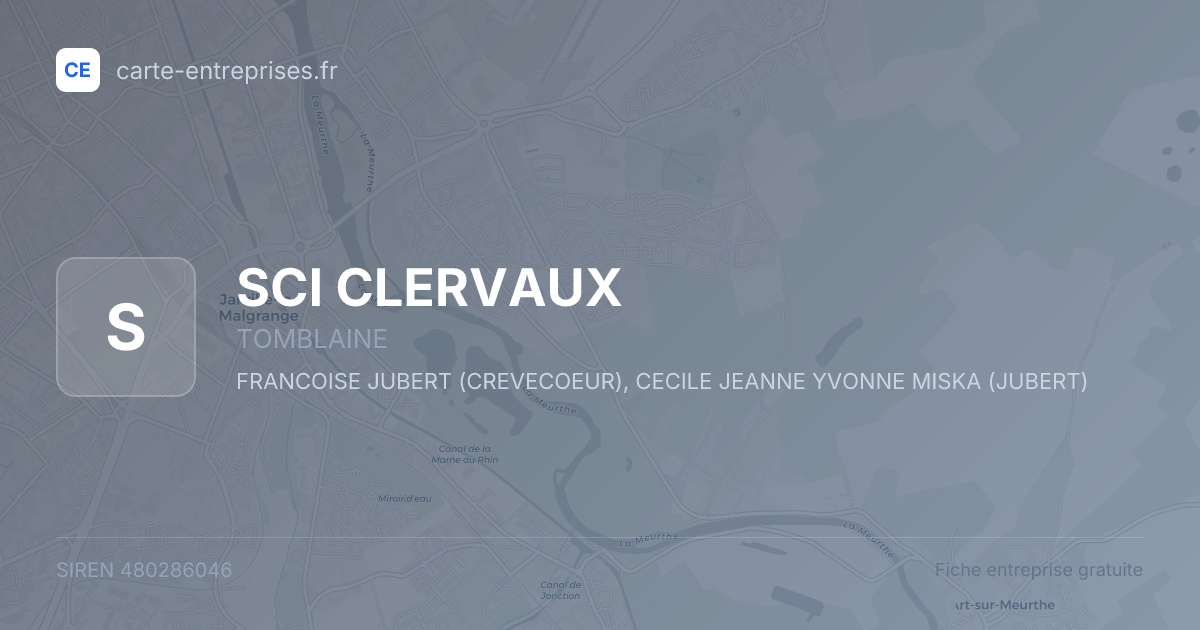 SCI CLERVAUX — 480286046 — fiche entreprise