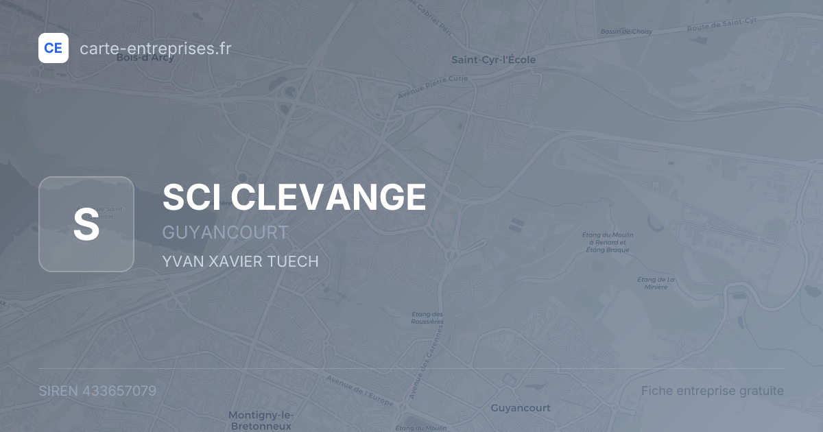 SCI CLEVANGE — 433657079 — fiche entreprise