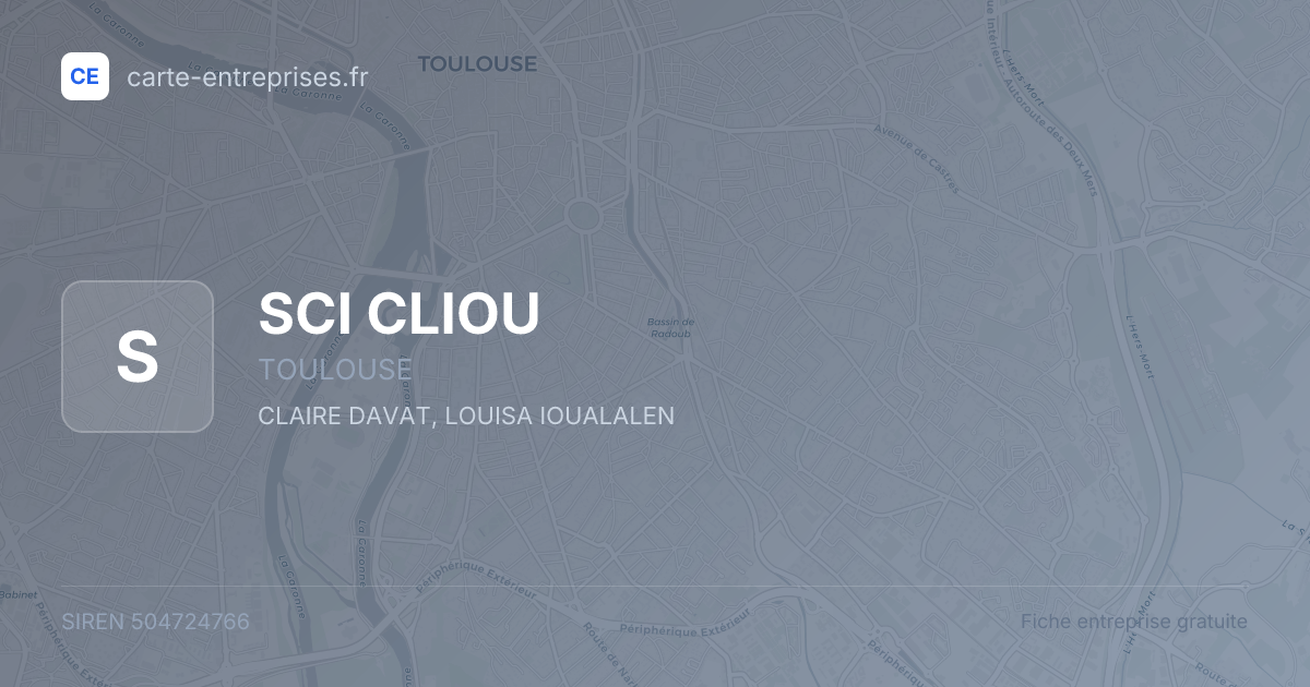 SCI CLIOU — 504724766 — fiche entreprise