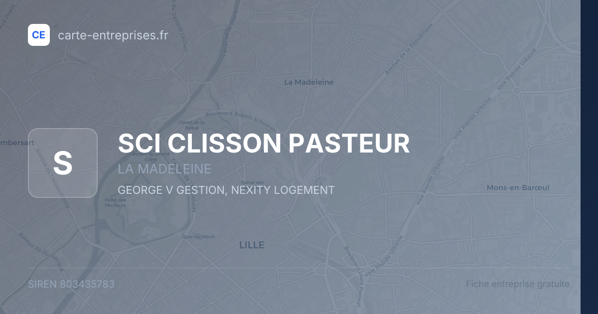 SCI CLISSON PASTEUR — 803435783 — fiche entreprise