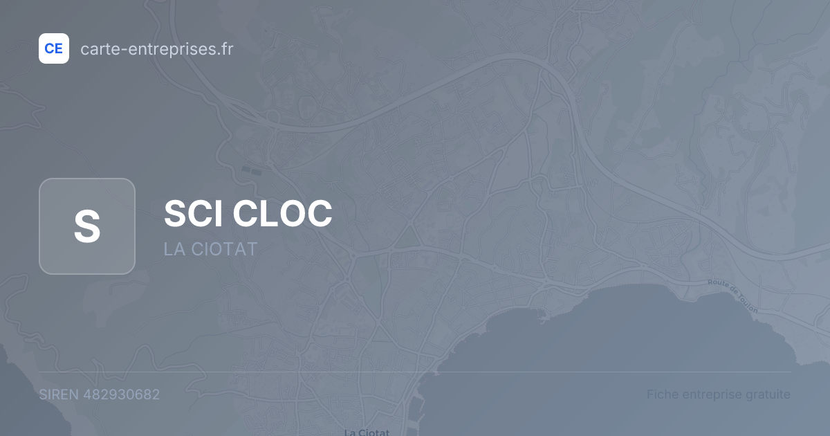 SCI CLOC — 482930682 — fiche entreprise