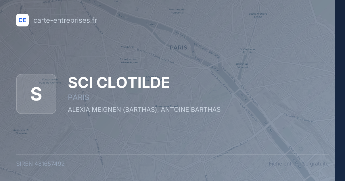 SCI CLOTILDE — 481657492 — fiche entreprise