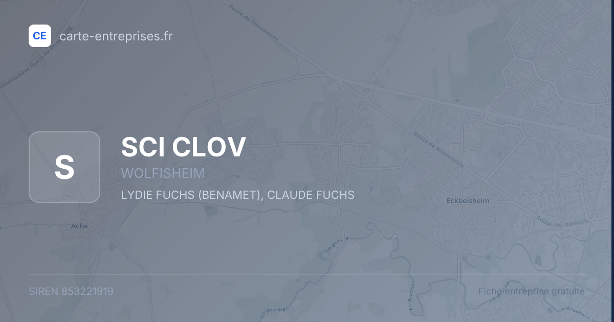 SCI CLOV — 853221919 — fiche entreprise