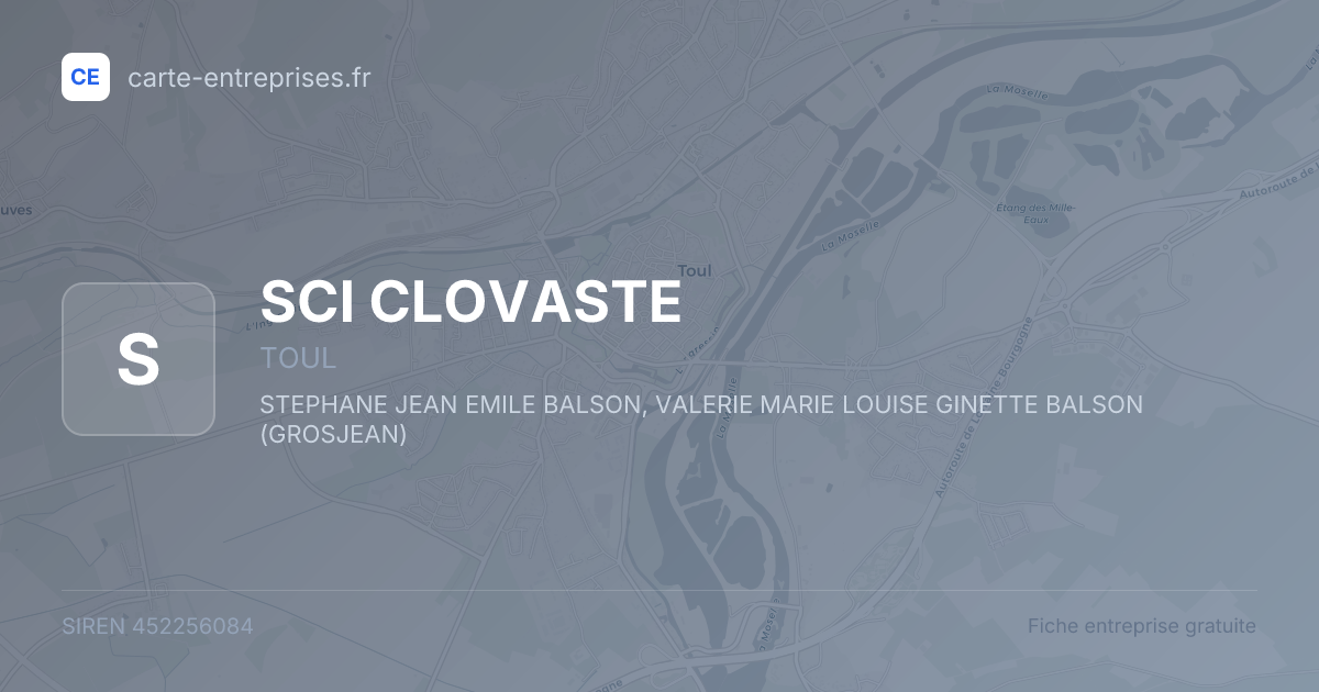 SCI CLOVASTE — 452256084 — fiche entreprise