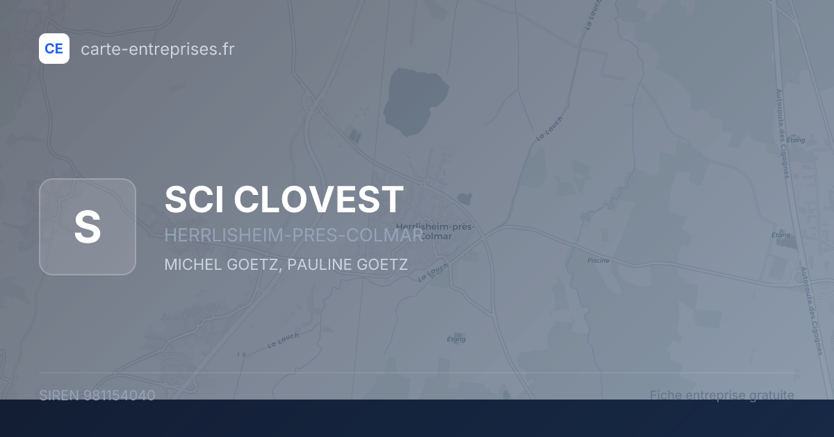 SCI CLOVEST — 981154040 — fiche entreprise