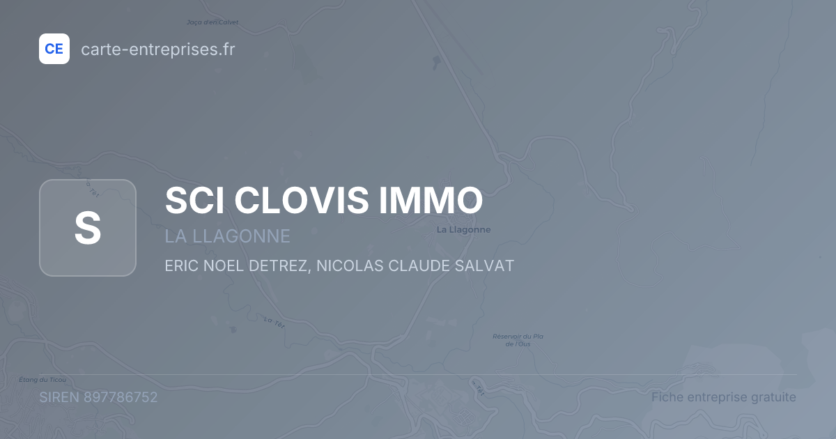 SCI CLOVIS IMMO — 897786752 — fiche entreprise