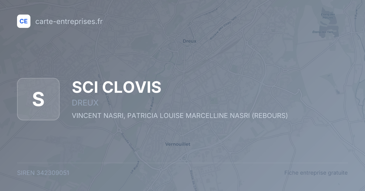 SCI CLOVIS — 342309051 — fiche entreprise