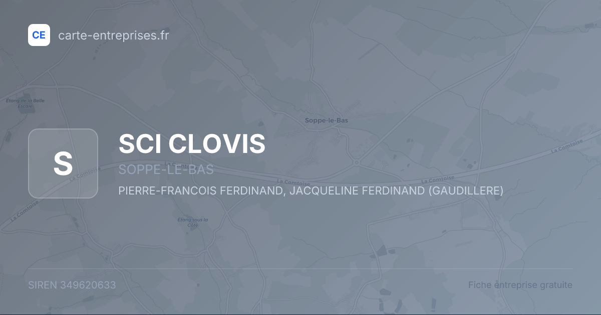SCI CLOVIS — 349620633 — fiche entreprise