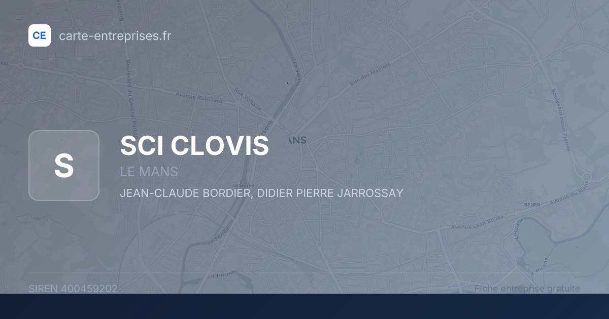 SCI CLOVIS — 400459202 — fiche entreprise
