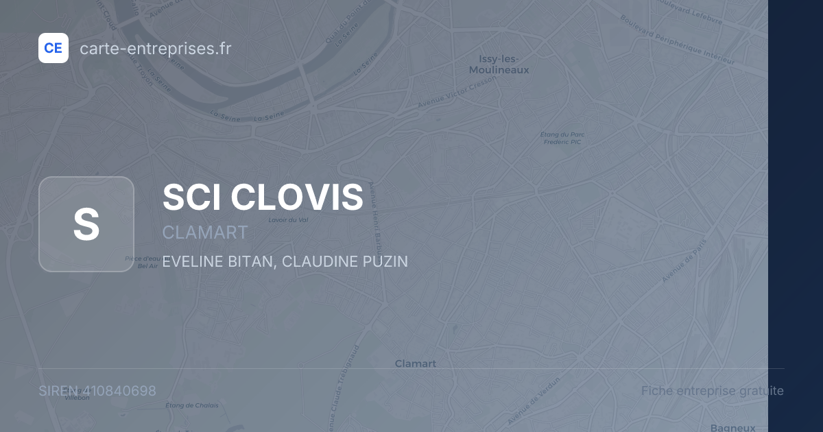 SCI CLOVIS — 410840698 — fiche entreprise