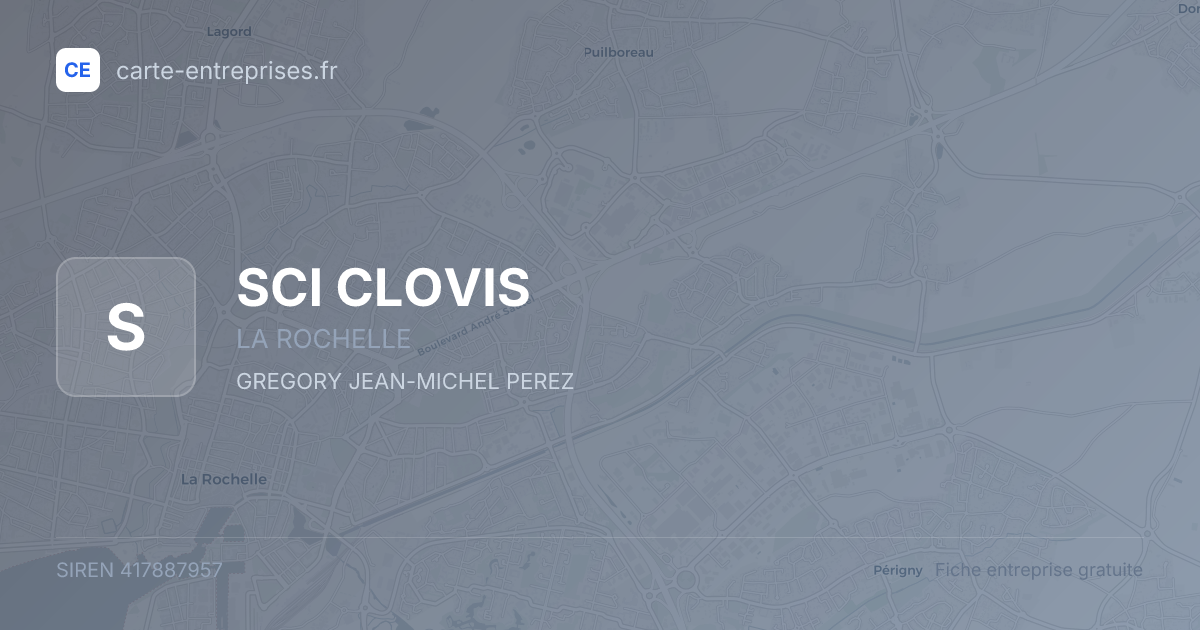 SCI CLOVIS — 417887957 — fiche entreprise