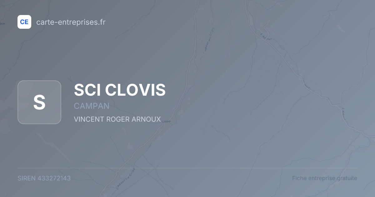 SCI CLOVIS — 433272143 — fiche entreprise