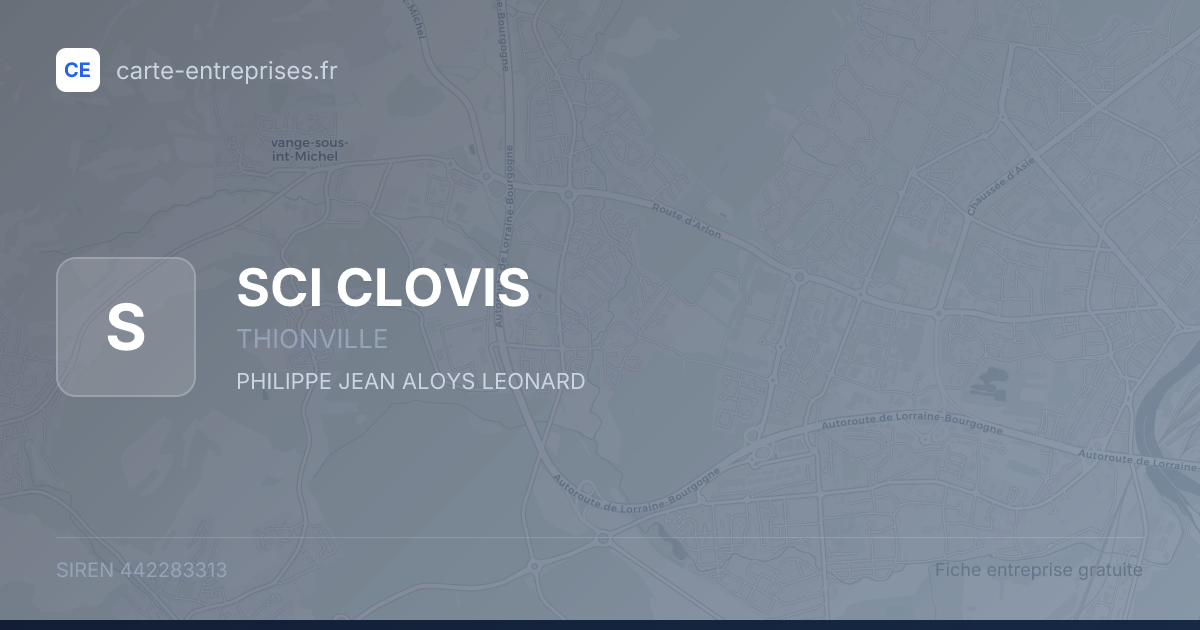 SCI CLOVIS — 442283313 — fiche entreprise