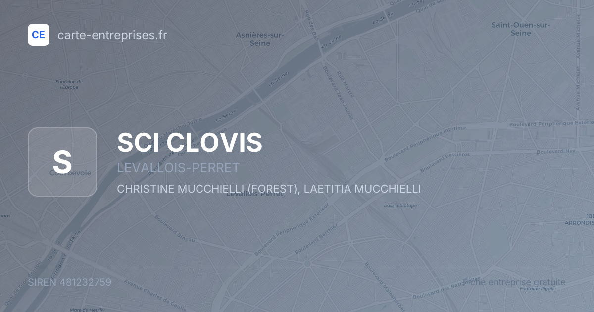SCI CLOVIS — 481232759 — fiche entreprise