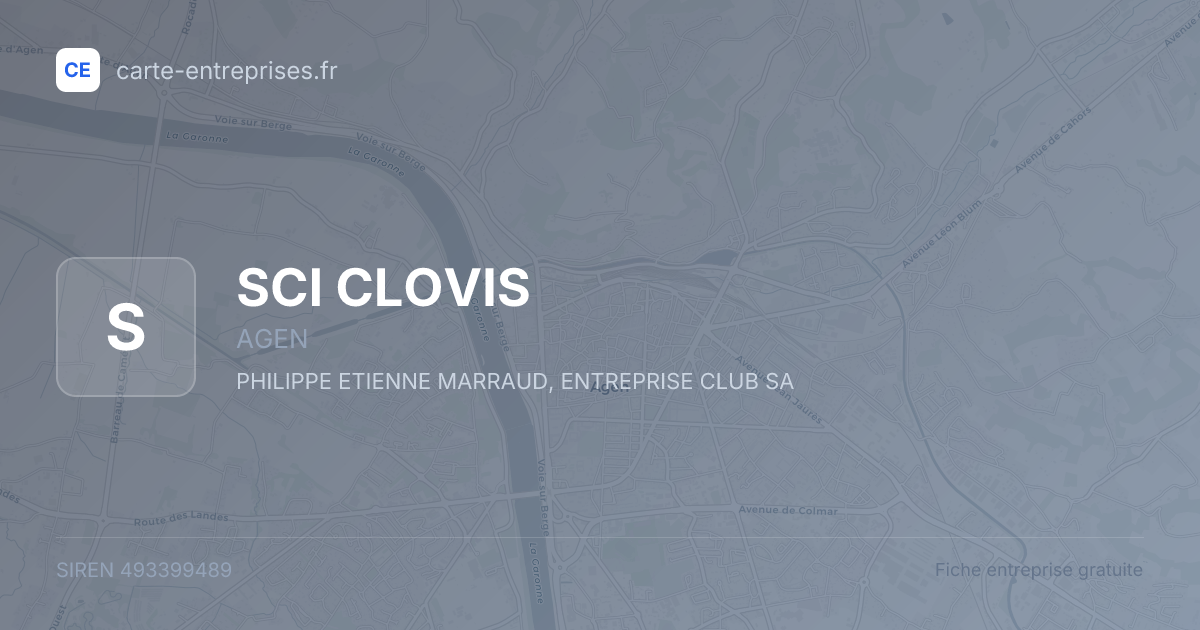 SCI CLOVIS — 493399489 — fiche entreprise