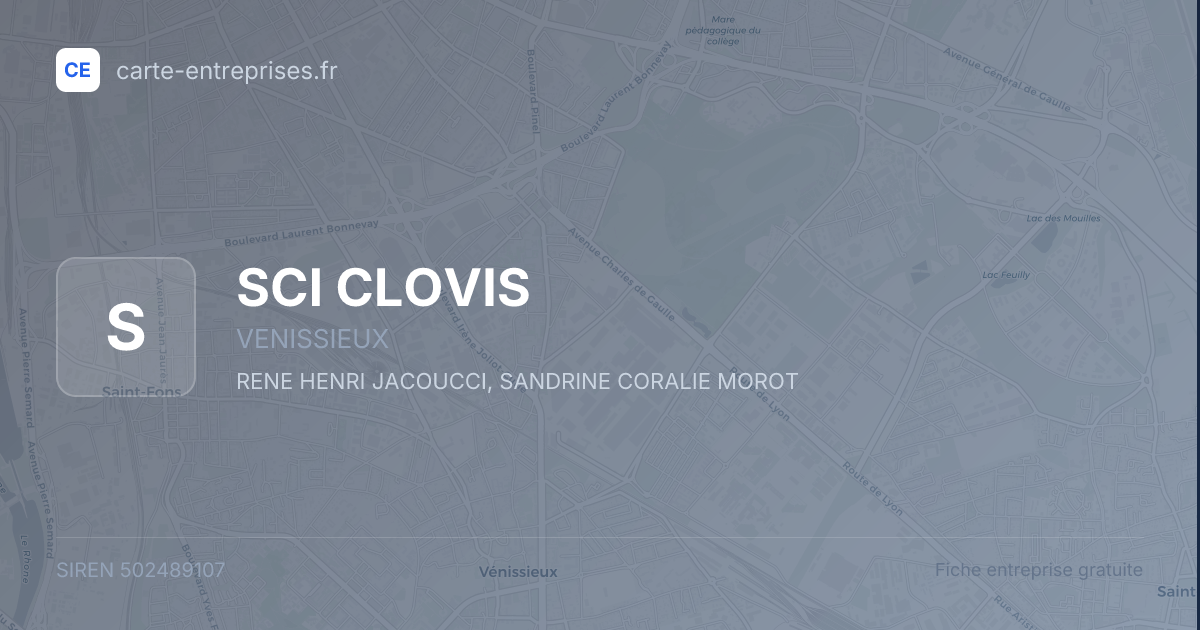 SCI CLOVIS — 502489107 — fiche entreprise