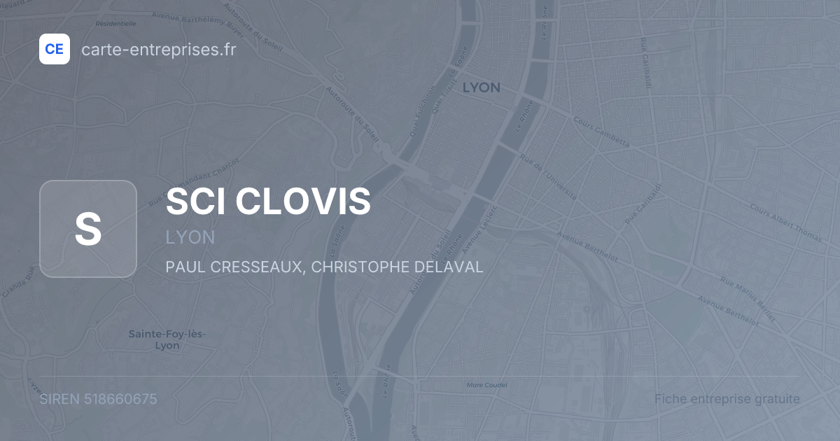 SCI CLOVIS — 518660675 — fiche entreprise