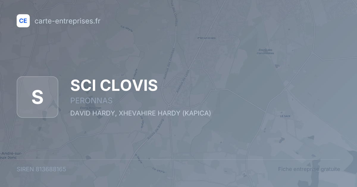 SCI CLOVIS — 813688165 — fiche entreprise