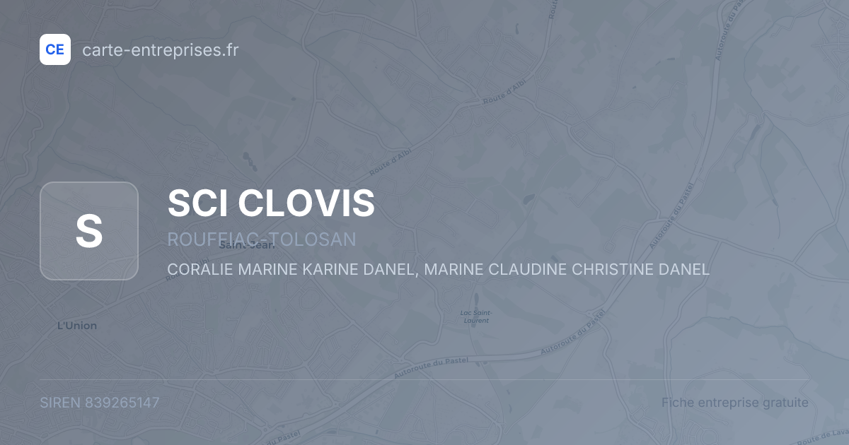 SCI CLOVIS — 839265147 — fiche entreprise