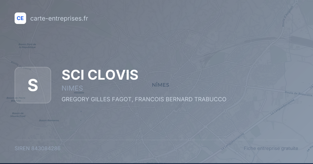 SCI CLOVIS — 843084286 — fiche entreprise