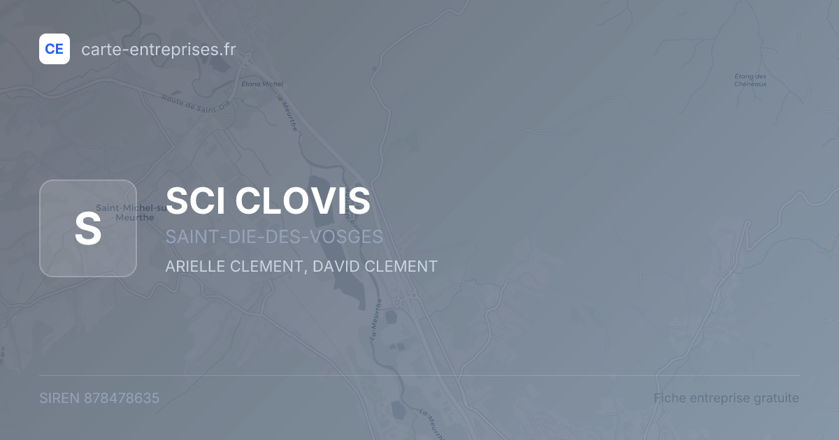 SCI CLOVIS — 878478635 — fiche entreprise