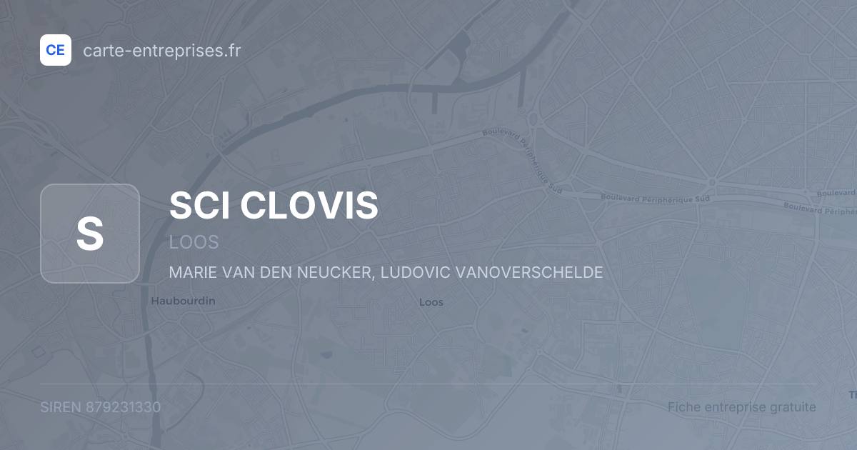 SCI CLOVIS — 879231330 — fiche entreprise