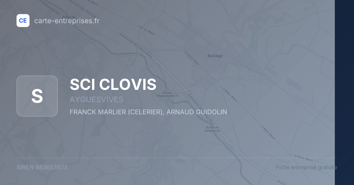 SCI CLOVIS — 983653973 — fiche entreprise