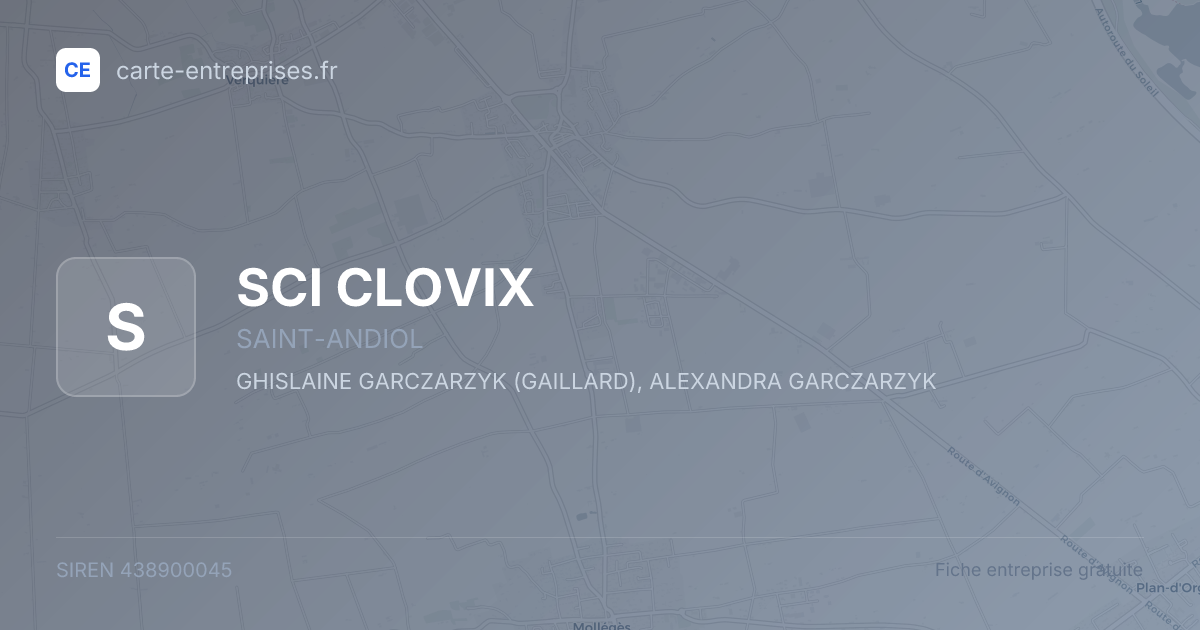 SCI CLOVIX — 438900045 — fiche entreprise