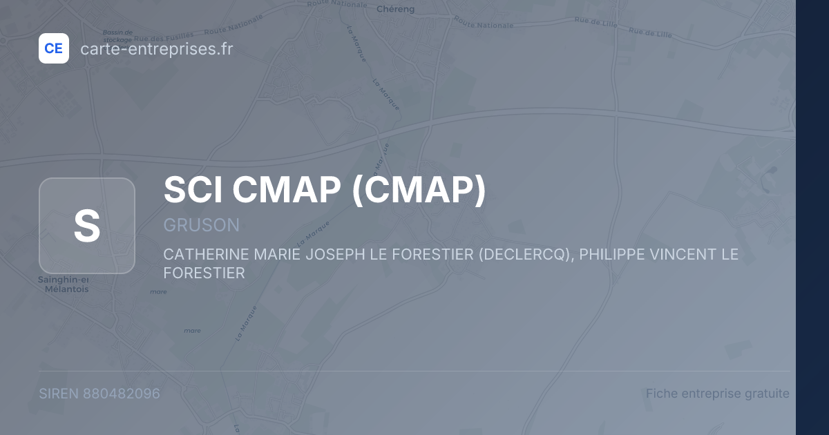 SCI CMAP (CMAP) — 880482096 — fiche entreprise