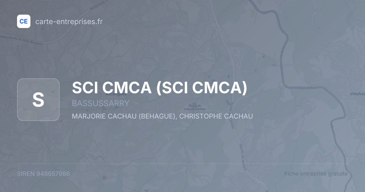 SCI CMCA — 948657986 — fiche entreprise
