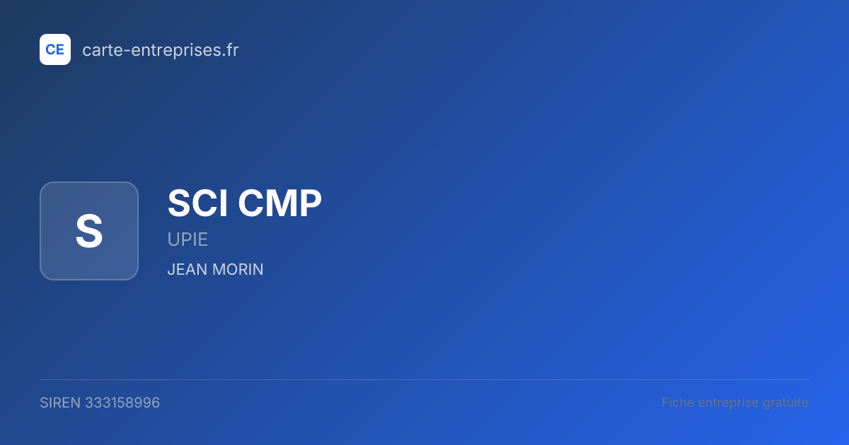 SCI  CMP — 333158996 — fiche entreprise