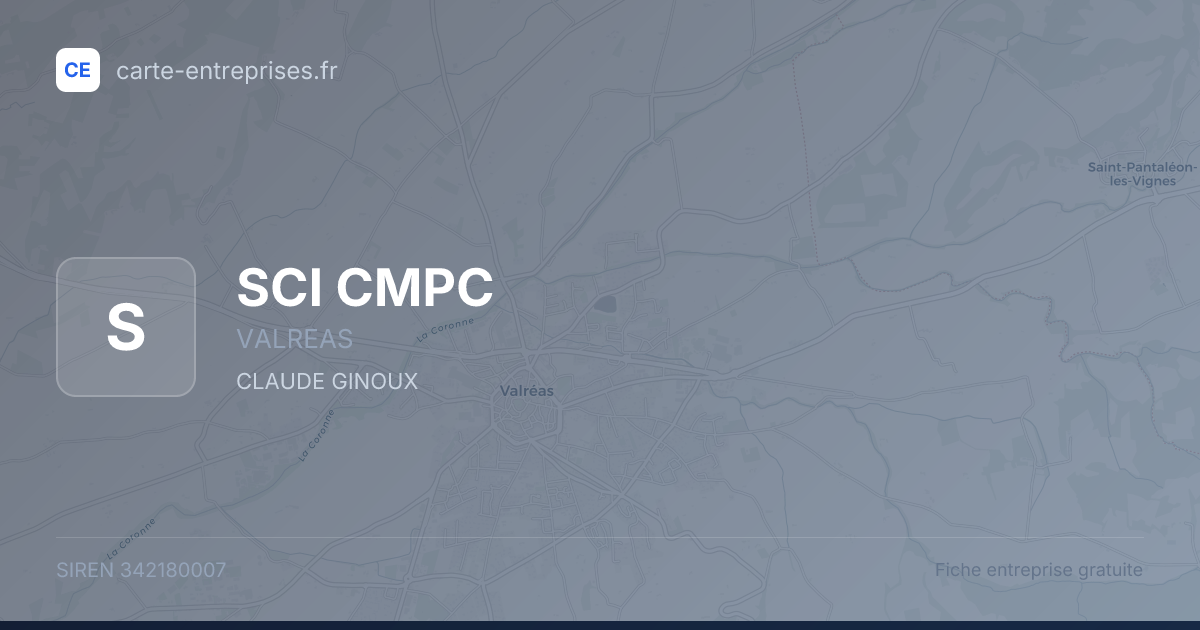 SCI CMPC — 342180007 — fiche entreprise